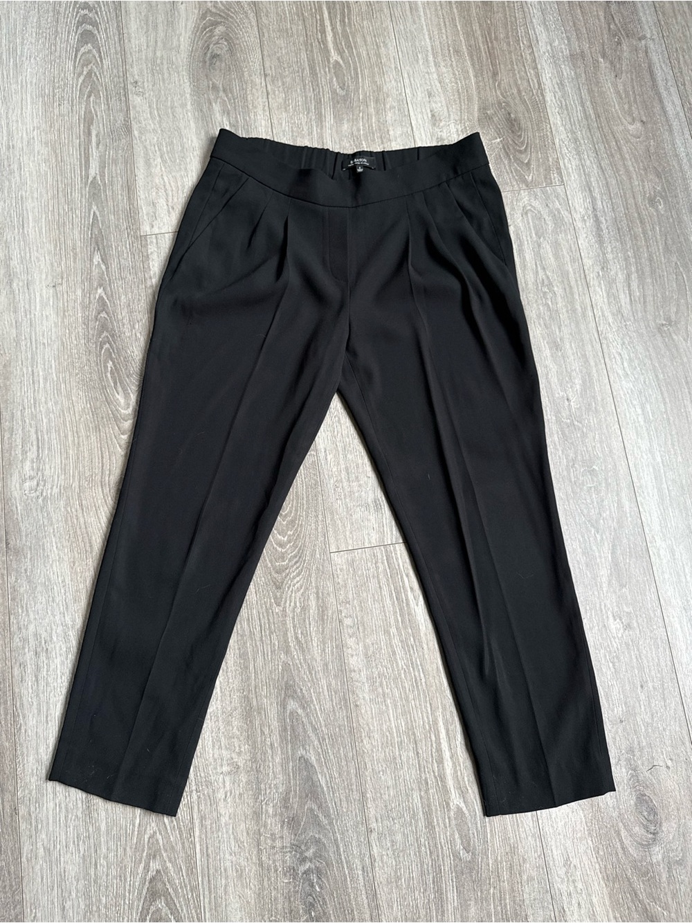 Babaton Black Women's Tailored Pleat Front Dress Pants